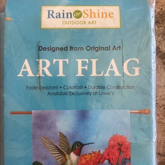 2/$15 HUMMINGBIRD Flag, Polyester, Large Outdoor or Indoor Decor, 28” x 40”, NWT - Picture 3 of 4